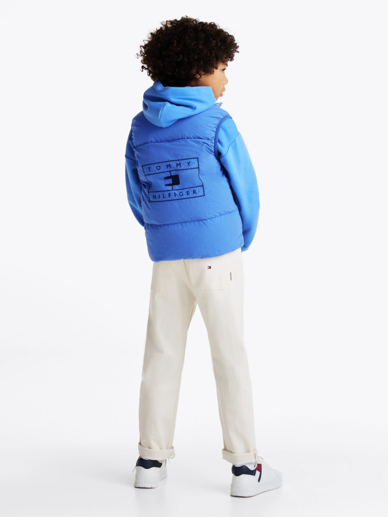 Blue Vesta Captusita Cu Logo Pe Spate  Copii unisex