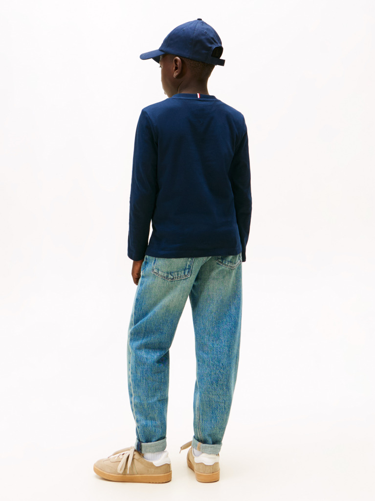 Blue Regular Fit Long Sleeve T-Shirt  Kids Unisex
