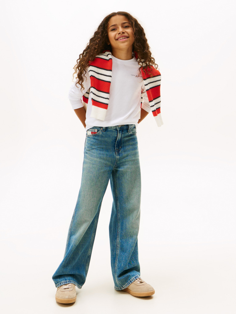 White Regular Fit Long Sleeve T-Shirt  Kids Unisex