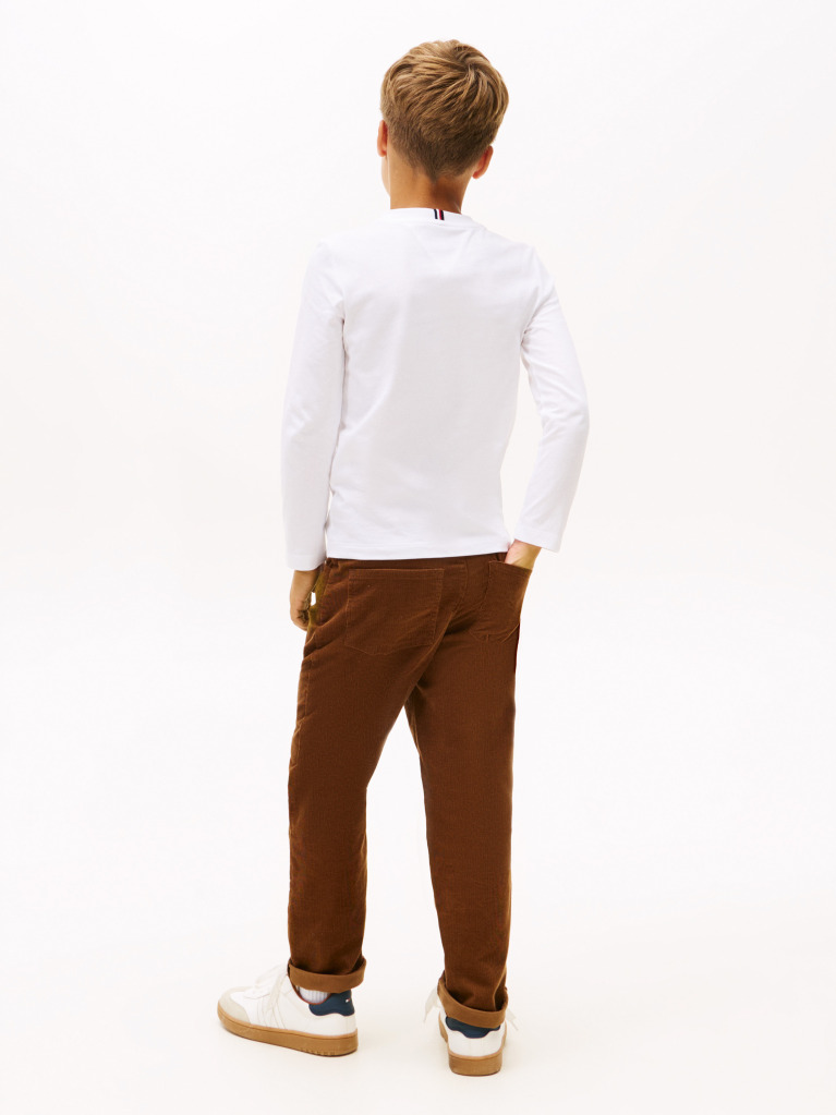 White Regular Fit Long Sleeve T-Shirt  Kids Unisex