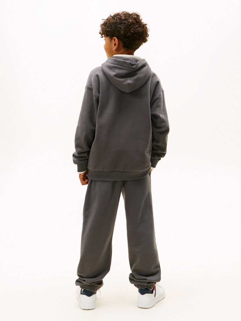 Gri Hanorac Din Fleece Regular Cu Logo  Copii unisex