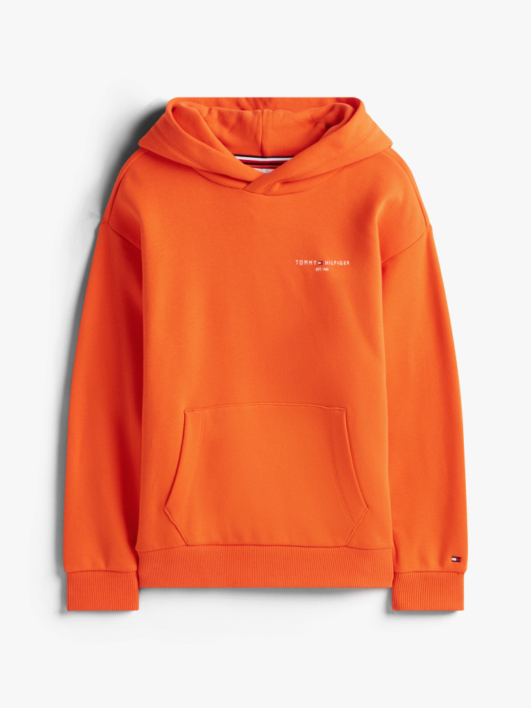Portocaliu Hanorac Din Fleece Regular Cu Logo  Copii unisex