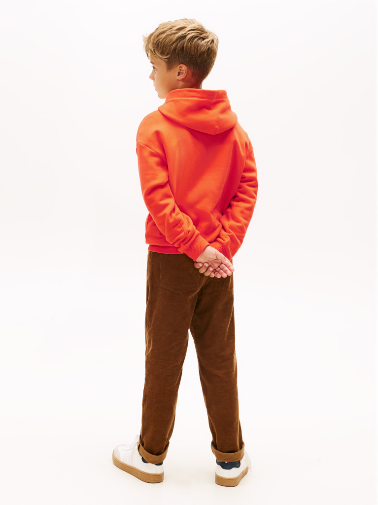 Portocaliu Hanorac Din Fleece Regular Cu Logo  Copii unisex