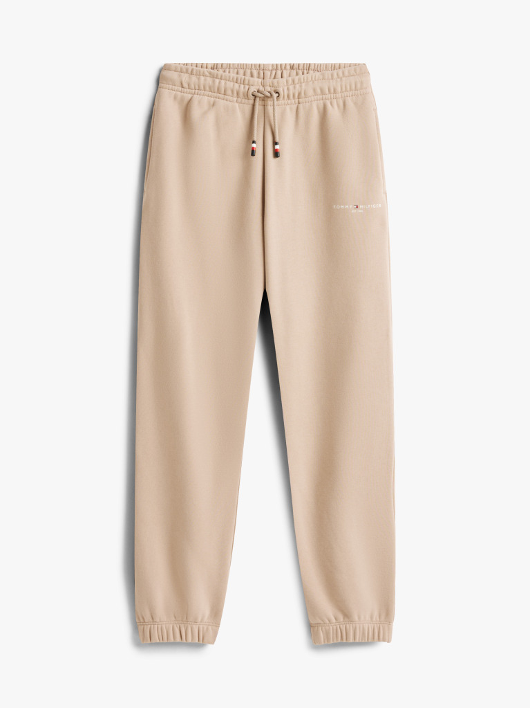 Bej Pantaloni Jogger Regular Din Fleece Periat  Copii unisex