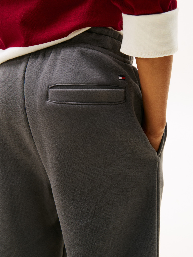 Gri Pantaloni Jogger Regular Din Fleece Periat  Copii unisex