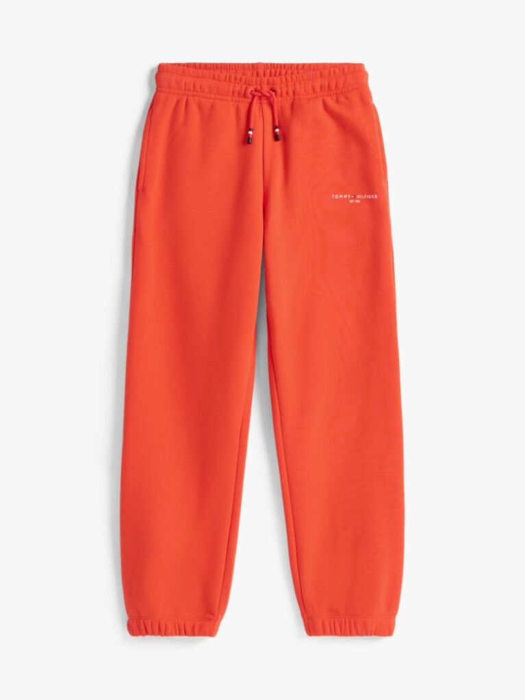 Portocaliu Pantaloni Jogger Regular Din Fleece Periat  Copii unisex