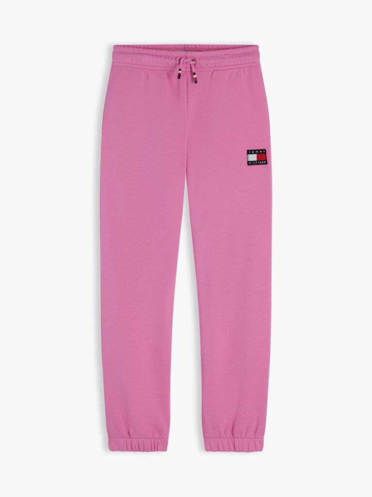 Pink Heritage Flag Logo Cuffed Drawstring Joggers  Kids Unisex