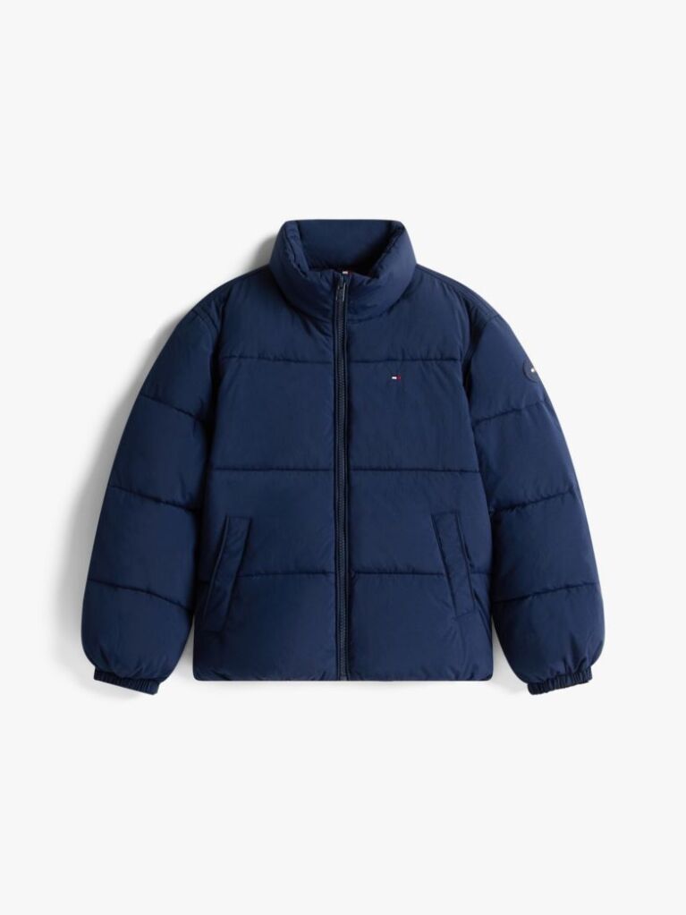 Blue Geaca Puffer Cu Logo Steag Pe Spate  Copii unisex