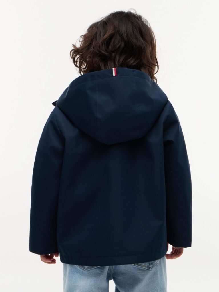 Blue Flag Embroidery Hooded Jacket  Kids Unisex