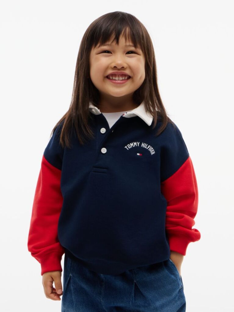 Multi Bluza De Trening Rugby Din Terry In Blocuri De Culori  Copii unisex