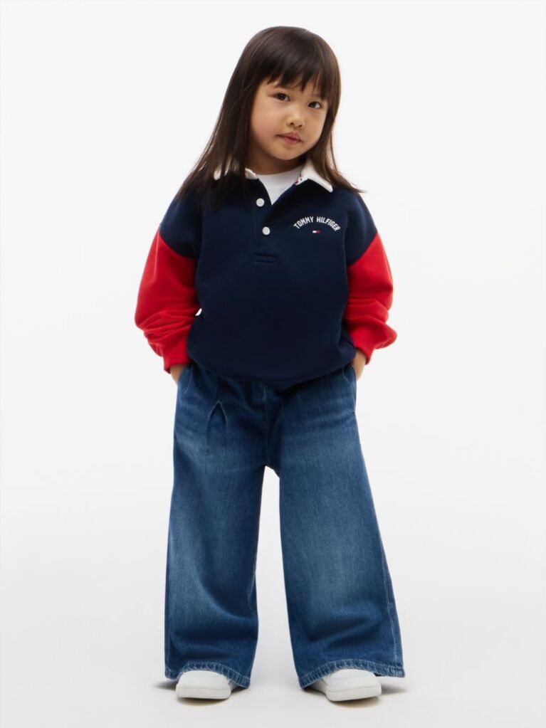 Multi Bluza De Trening Rugby Din Terry In Blocuri De Culori  Copii unisex