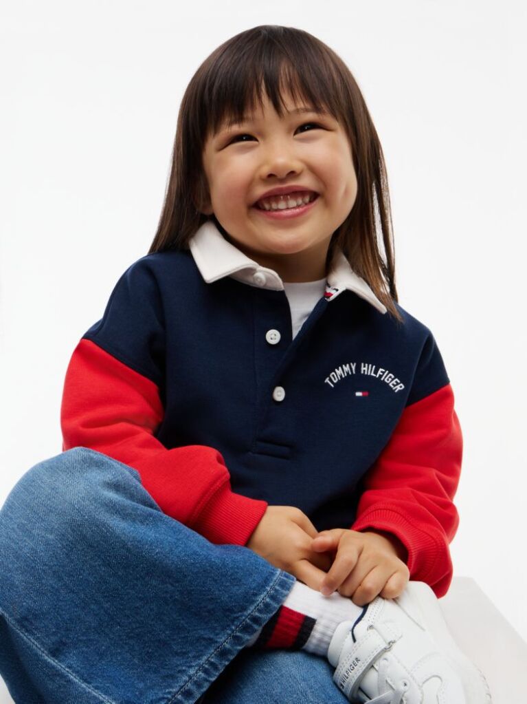 Multi Bluza De Trening Rugby Din Terry In Blocuri De Culori  Copii unisex