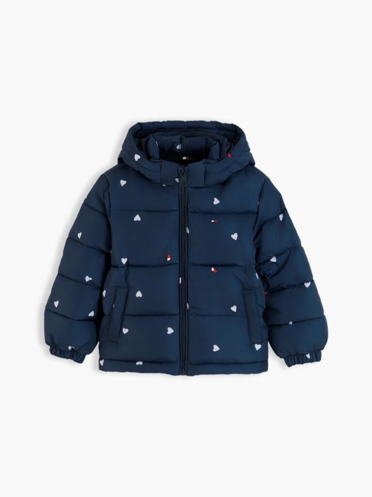 Blue Colour-Blocked Ripstop Hooded Puffer Jacket  Kids Unisex
