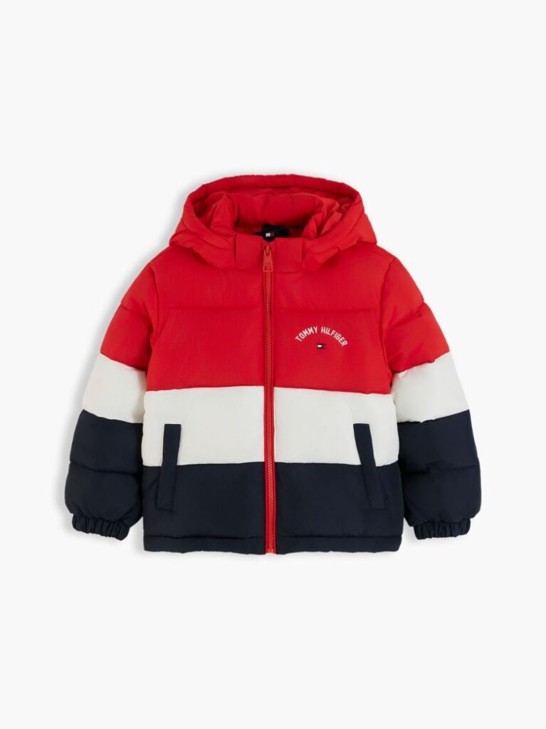 Multi Colour-Blocked Ripstop Hooded Puffer Jacket  Kids Unisex