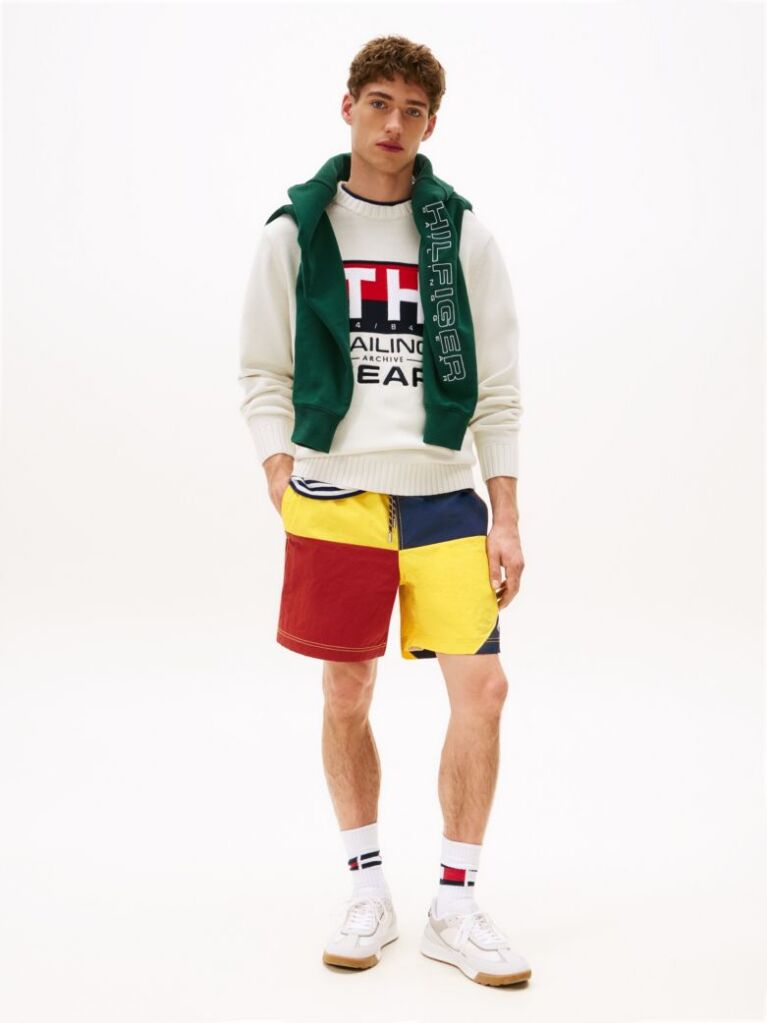 Bej Pulover Hilfiger Sailing Rib-Knit Intarsia Logo  Unisex