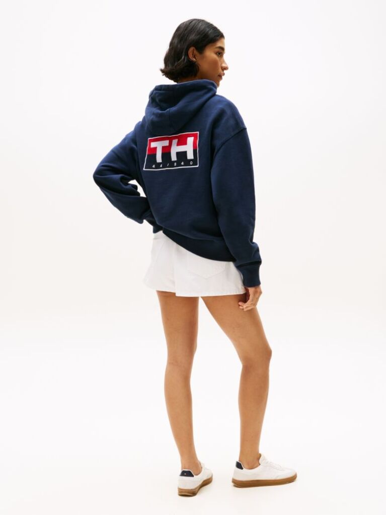 Blue Hilfiger Sailing Relaxed Back Logo Hoody  Unisex