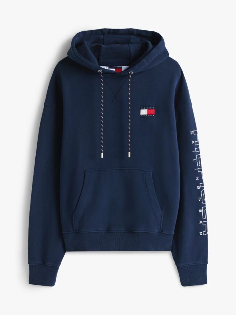 Blue Hilfiger Sailing Relaxed Back Logo Hoody  Unisex