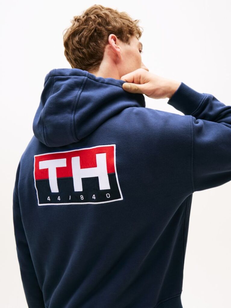 Blue Hilfiger Sailing Relaxed Back Logo Hoody  Unisex