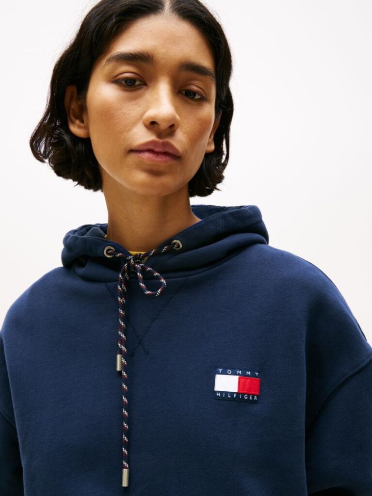 Blue Hilfiger Sailing Relaxed Back Logo Hoody  Unisex