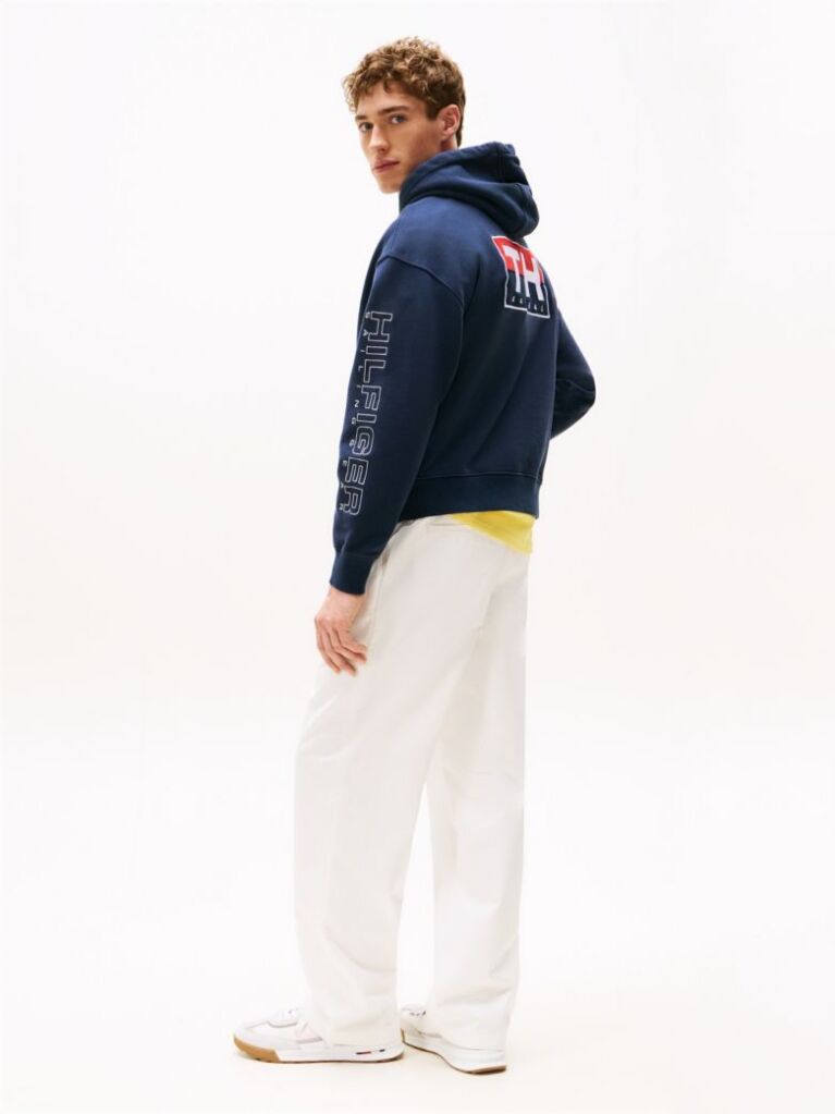 Blue Hilfiger Sailing Relaxed Back Logo Hoody  Unisex
