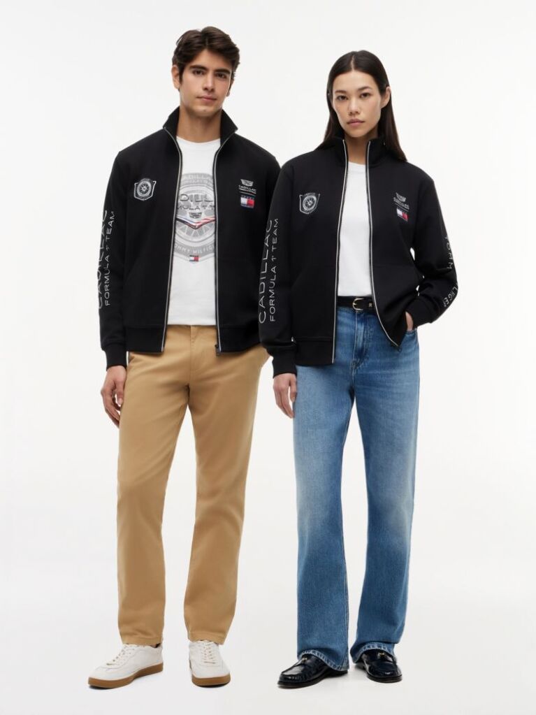Negru TH x Cadillac Formula 1® Team Jacheta De Trening Cu Imprimeu Me Spate  Unisex