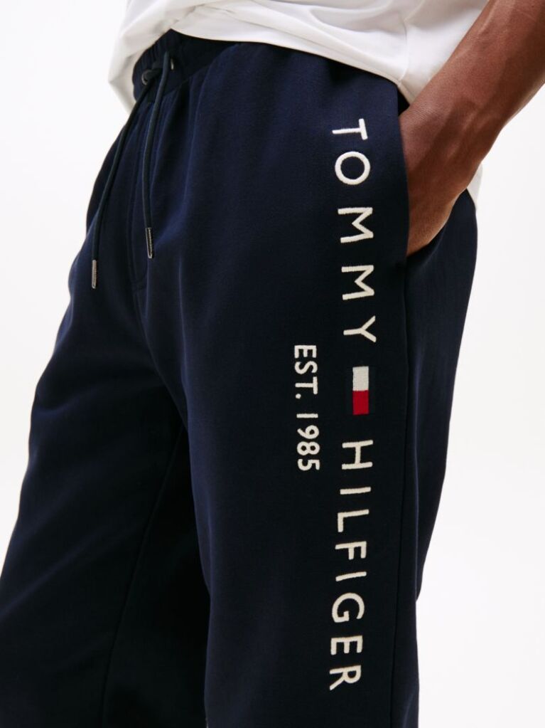 Blue Pantaloni Cu Logo Tommy  Barbati