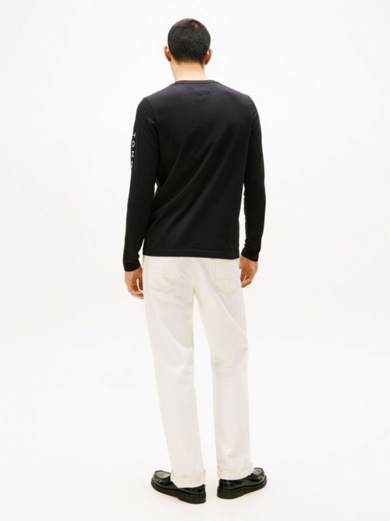 Black Long Sleeve Slim Fit T-Shirt  Men