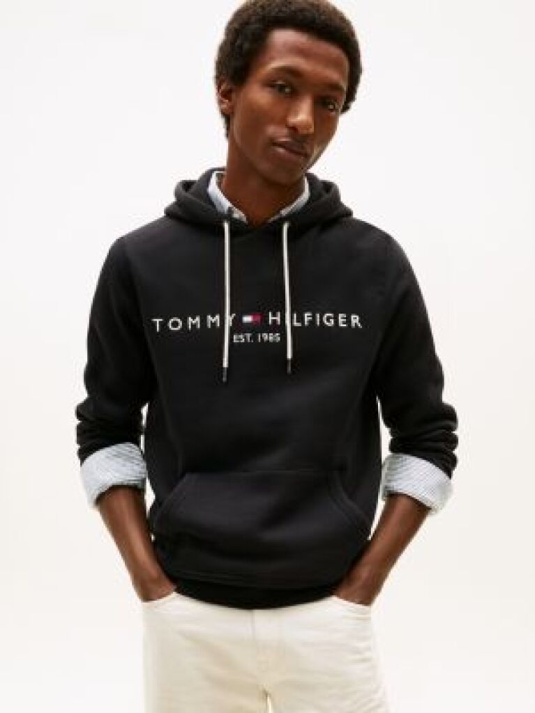 Negru Hanorac Cu Logo Tommy  Barbati