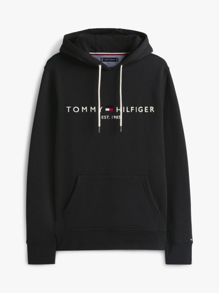 Negru Hanorac Cu Logo Tommy  Barbati