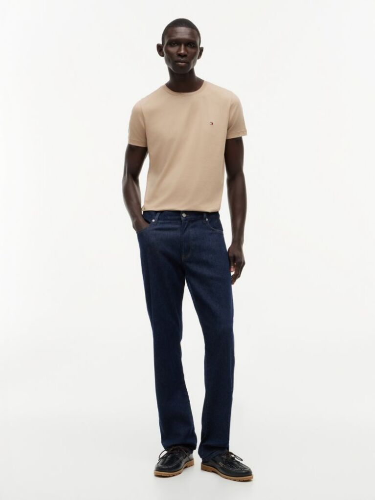 Verde Tricou Slim Fit Cu Steag Brodat  Barbati