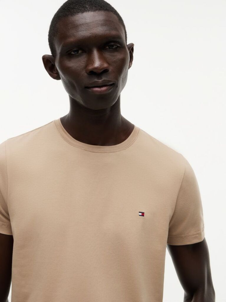 Verde Tricou Slim Fit Cu Steag Brodat  Barbati