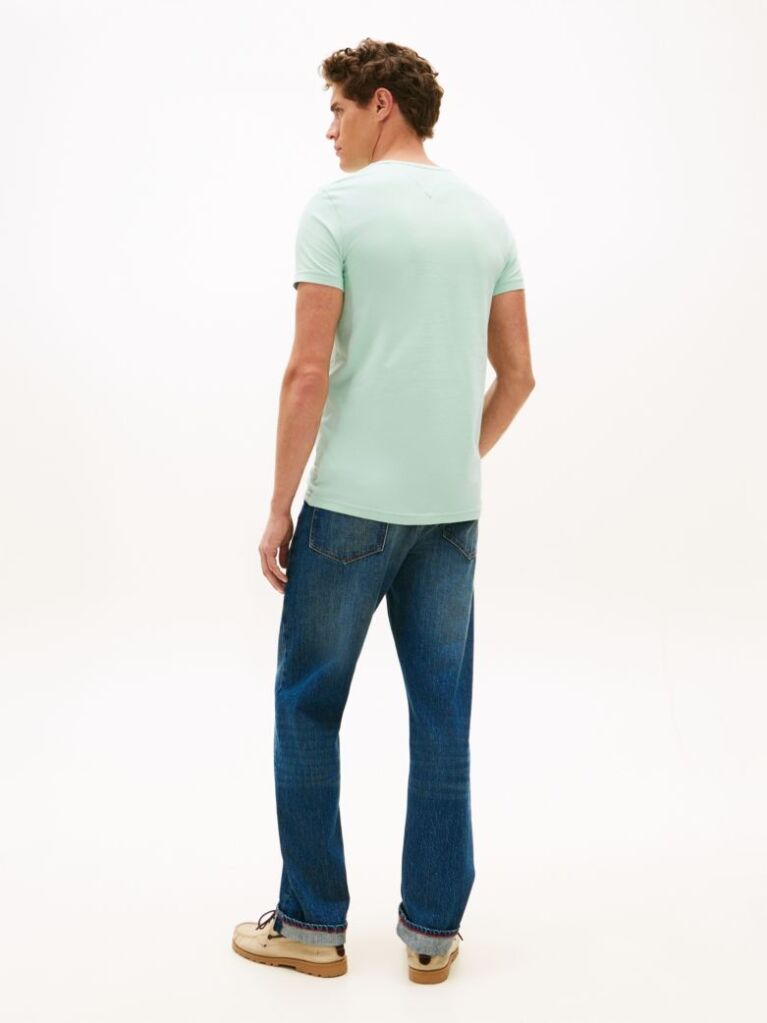 Verde Tricou Slim Fit Cu Steag Brodat  Barbati