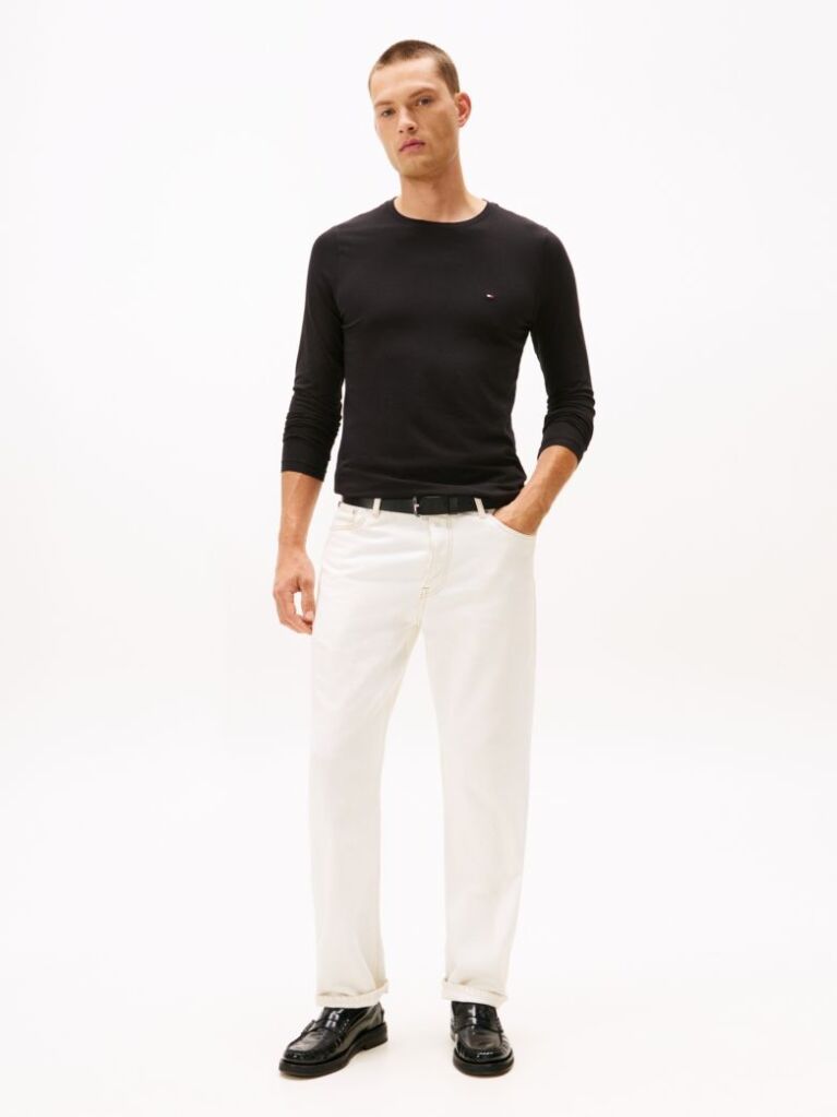 Black Long Sleeve Extra Slim Fit T-Shirt  Men