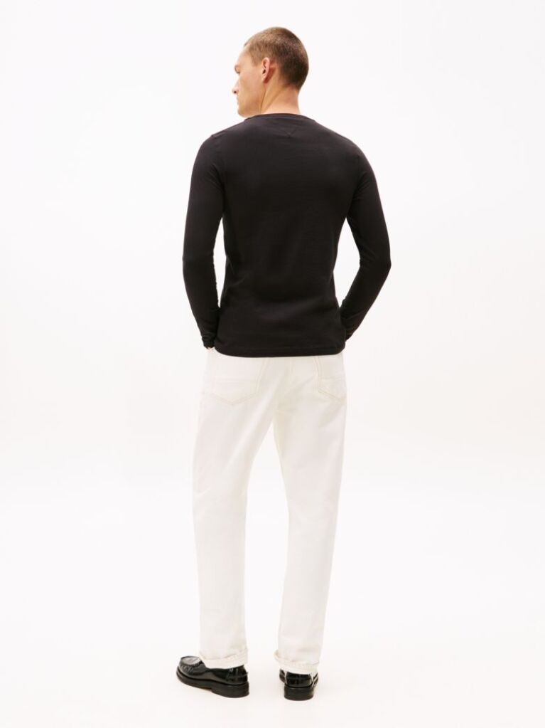 Black Long Sleeve Extra Slim Fit T-Shirt  Men