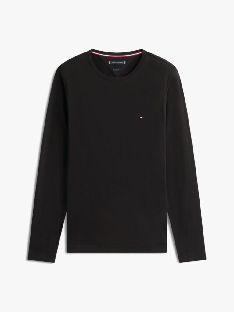Black Long Sleeve Extra Slim Fit T-Shirt  Men