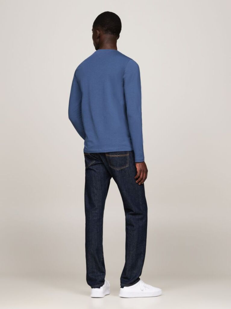 Blue Tricou Cu Maneca Lunga Extra Slim Fit  Barbati