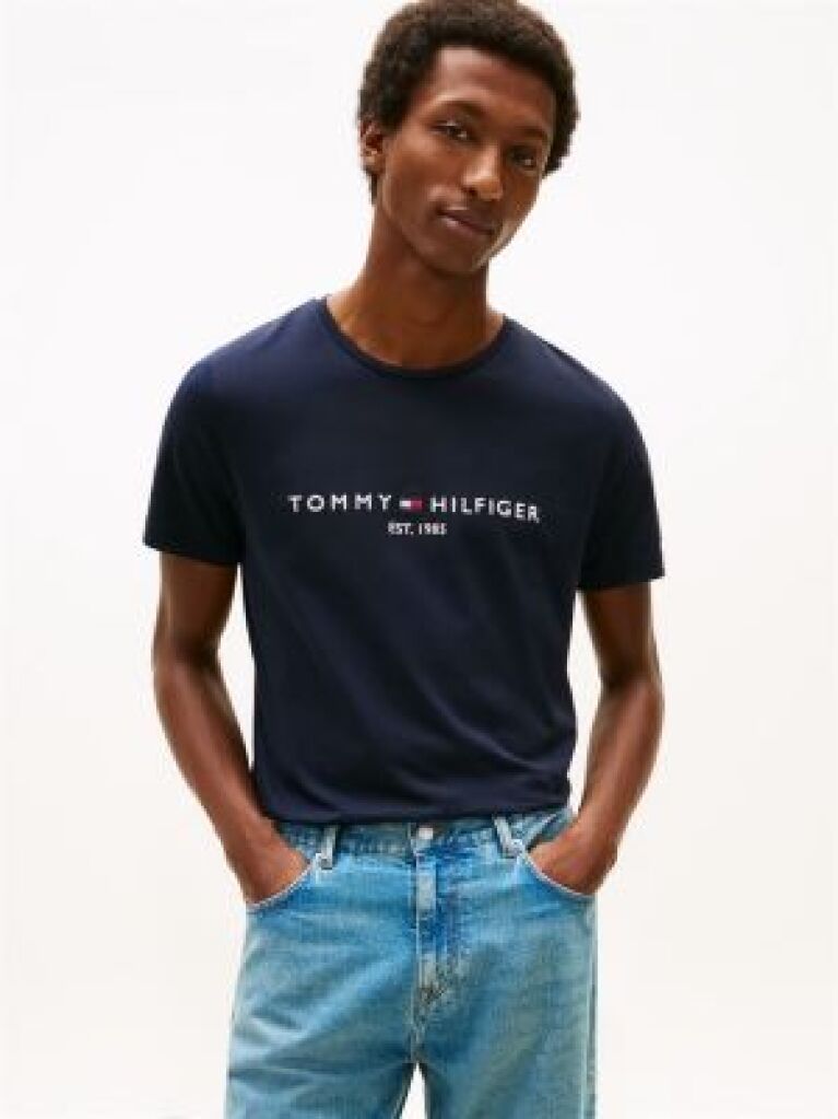 Blue Tricou Tommy Hilfiger Cu Logo  Barbati