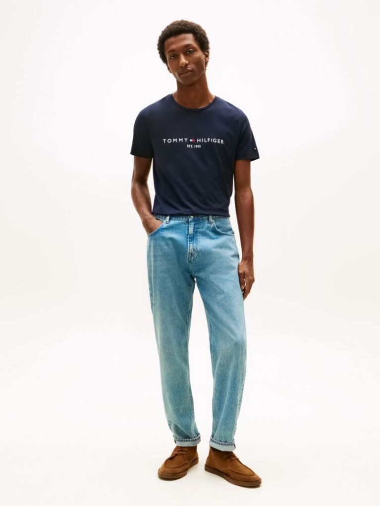 Blue Tricou Tommy Hilfiger Cu Logo  Barbati