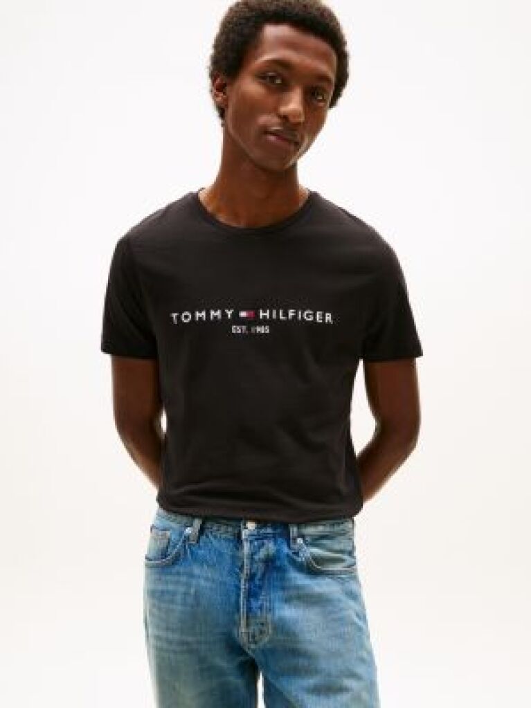 Negru Tricou Tommy Hilfiger Cu Logo  Barbati