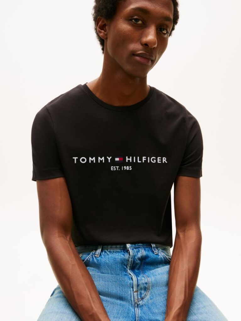 Negru Tricou Tommy Hilfiger Cu Logo  Barbati