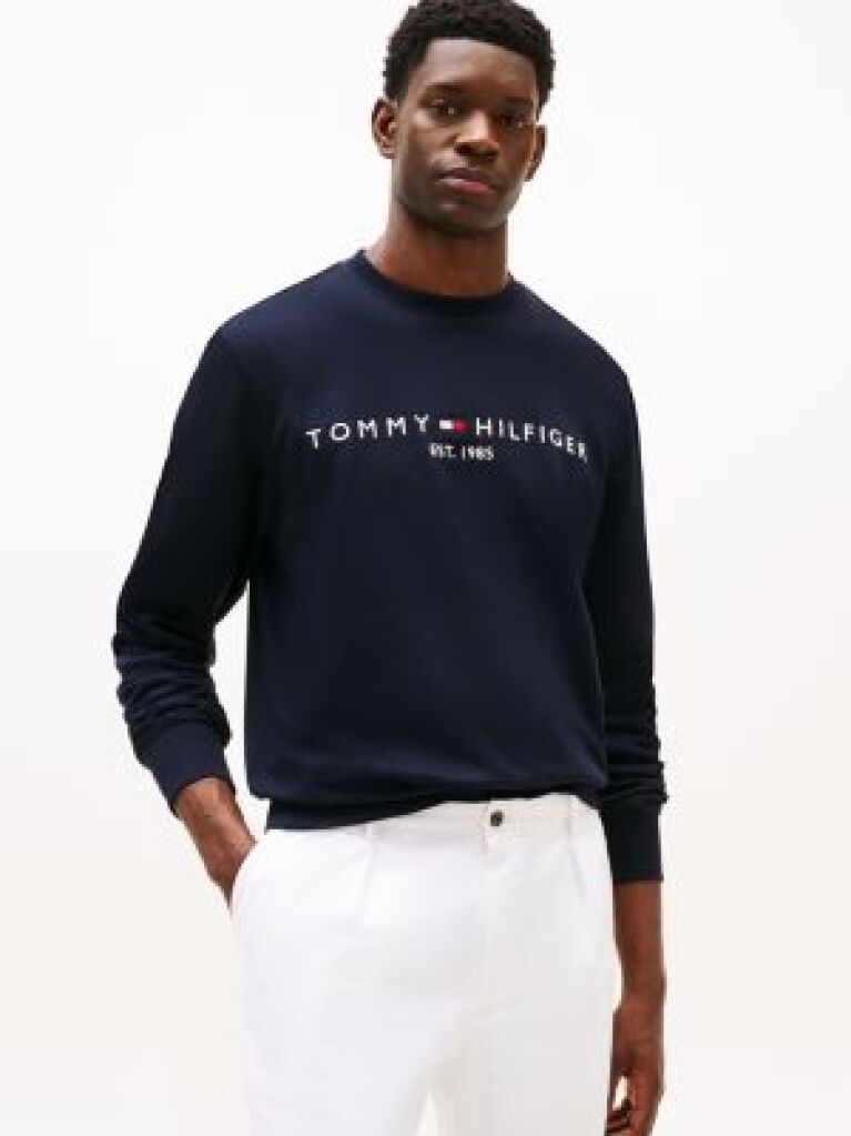 Blue Bluza Cu Logo Tommy  Barbati