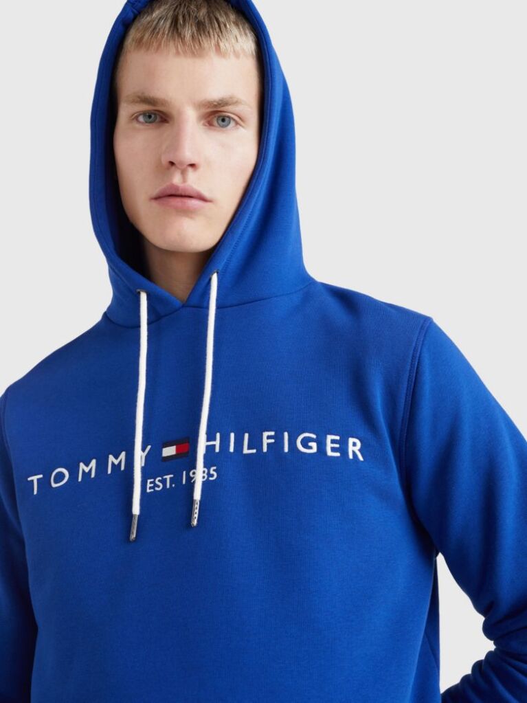 Blue Tommy Logo Hoody  Men