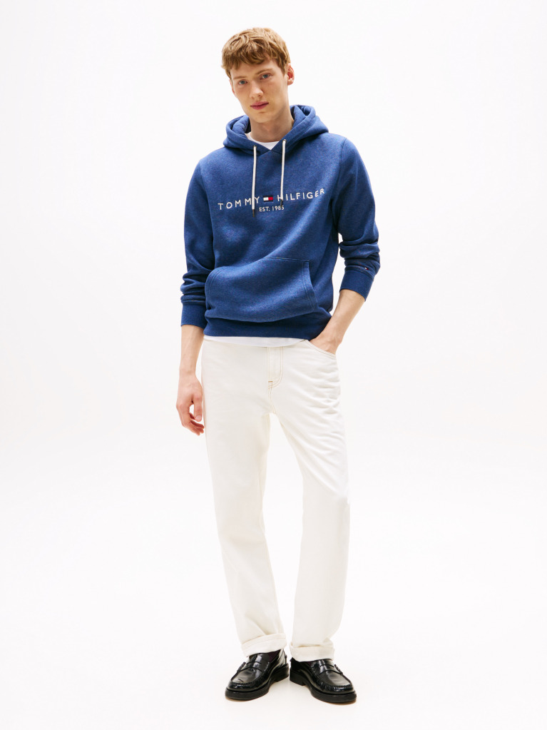 Blue Tommy Logo Hoody  Men