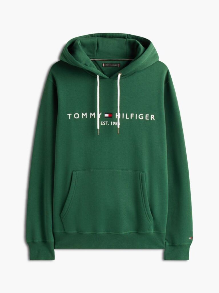 Green Tommy Logo Hoody  Men