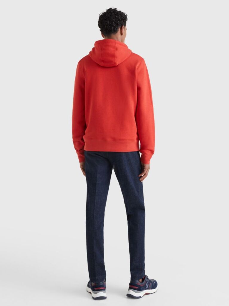 Red Tommy Logo Hoody  Men