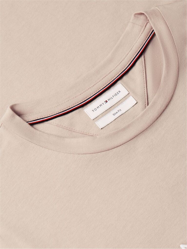 Bej Tricou Slim Fit Cu Logo  Barbati