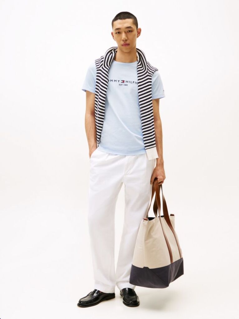 Blue Logo Slim Fit Jersey T-Shirt  Men