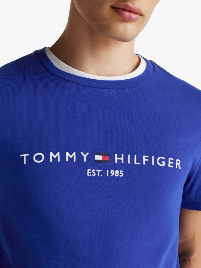Blue Logo Slim Fit Jersey T-Shirt  Men
