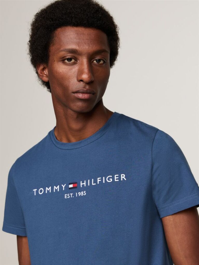 Blue Logo Slim Fit Jersey T-Shirt  Men