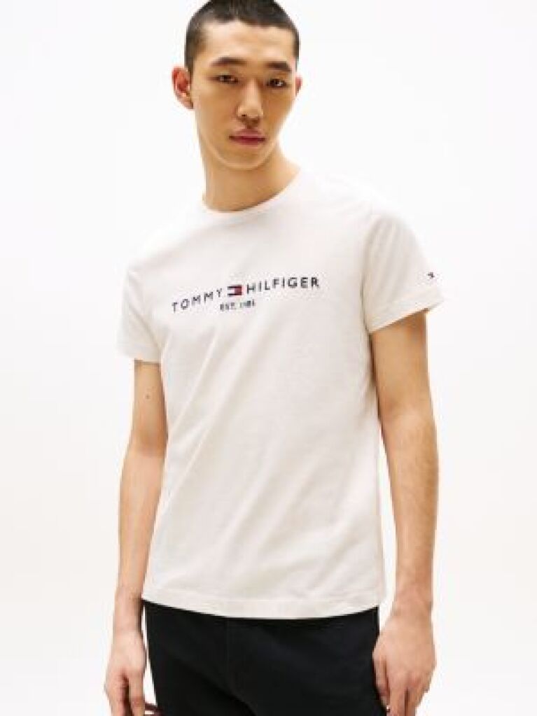 Bej Tricou Slim Fit Cu Logo  Barbati